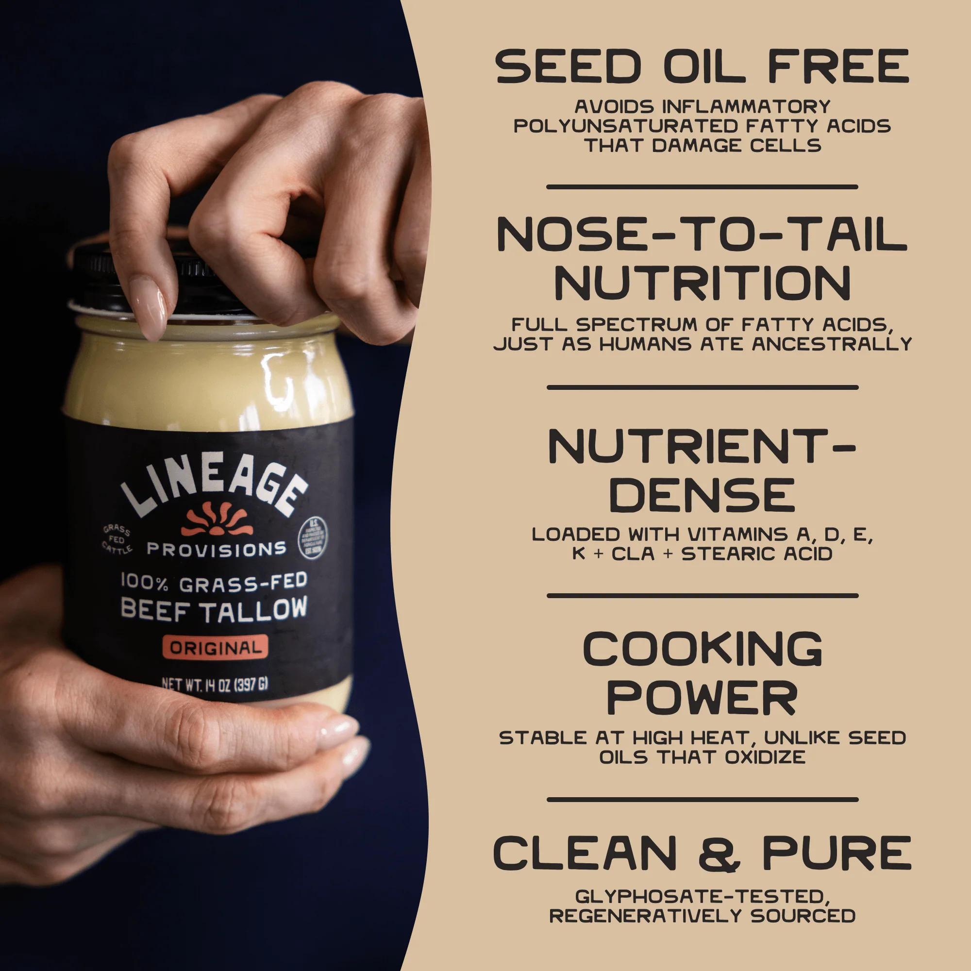 100% Grass-Fed Beef Tallow - Image 3